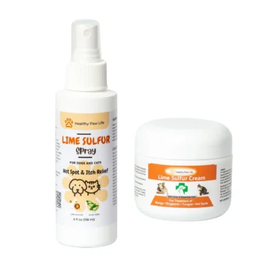 Lime Sulfur Pet Skin Cream and Spray - Effective Relief for Itchy Skin and Skin Problems